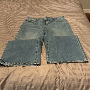 Loft Mid-Rise Wide Leg Jeans